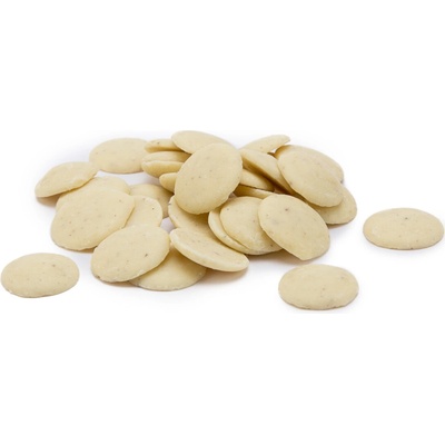 ManuCafe čokoládové šošovky biela čokoláda s kúskami vanilky BIO 50 g