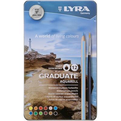 LYRA Цветни моливи LYRA Graduate Watercolour шестоъгълна метална кутия 12 броя 2881120 (2881120)