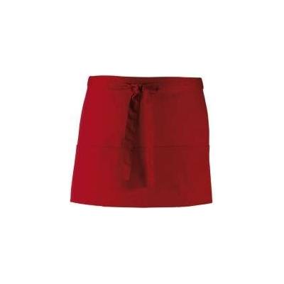 Premier Workwear Pracovní zástěra krátká s kapsami PR155 Burgundy Pantone 216 60x33cm