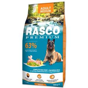 Rasco Adult Medium храна за кучета с пиле и ориз 15 кг (1704-10327)