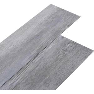 vidaXL Самозалепващи PVC дъски за под Мат сив дърво 30, 5 x 61 см (42046429)