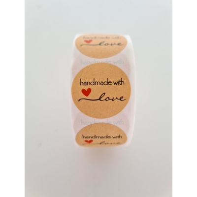 Eтикет " hand made with love"