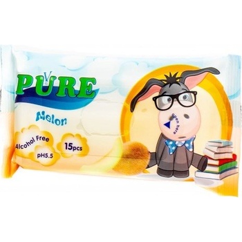 Pure Мокри кърпи Pure 15бр - Пъпеш (1558)