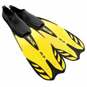 Seac Sub Seac ALA, fins with closed foot section, ideal for snorkeling and swimming, YELLOW, 42/43 - 0710033360481A