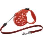 flexi Standard Flamingo S до 12кг, 5м въже - червено