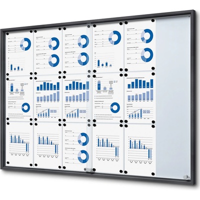 Jansen Display Interiérová vitrína 18 x A4 SLIM 1346 x 948 mm
