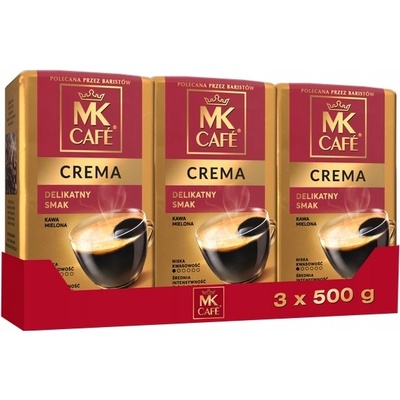 MK Cafe Mletá káva Crema 3 x 0,5 kg