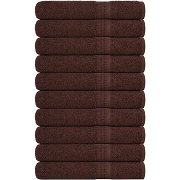 vidaXL Кърпи за сауна 10 бр кафяви 80x200 см 360 gsm 100% памук (136769)