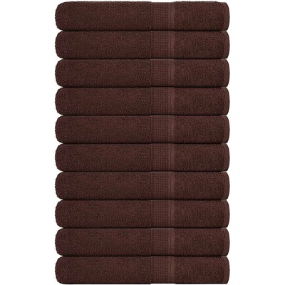 vidaXL Кърпи за сауна FROGN 10 бр. Кафяви 80x200 см 360 г/м2 (136769)