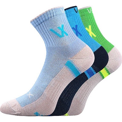 Voxx ponožky detské športové Neoik 3 páry 2x modré, zelené