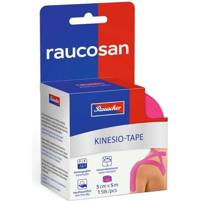 Raucosan Kinesio Tape tejpovací páska růžová 5 cm x 5 m