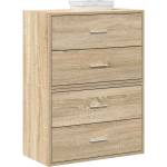 vidaXL Шкафове с 4чекмеджета 2бр дъб сонома 60x31x40см инженерно дърво (858826)