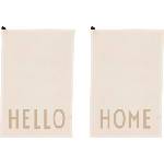 Design Letters Малки кухненски кърпи Favourite Hello Home крем 2 бр (10503001OFFWTHOME)