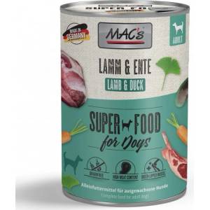 MAC's Mac’s Dog Adult, консерва за пораснали кучета, БЕЗ ЗЪРНО, с агне и патица (мин. 70% месо), 400 гр - Германия - 915VE