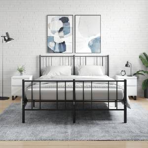 vidaXL Нощни шкафчета, 2 бр, бели, 40x35x50 см, инженерно дърво (830685)