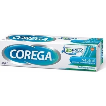 Corega Фиксиращ крем 3Д за ежедневна употреба за протези , Corega 3D Hold Neutral Cream 40gr Denture Fixation Cream