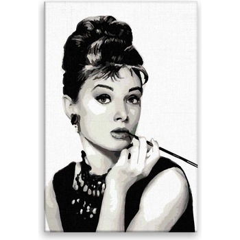 Maľovanie podľa čísel Audrey Hepburn s cigaretou