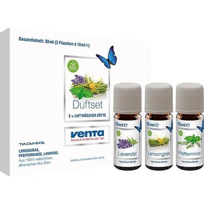 Venta Organická esencialní vůně Lemongras Pfefferminze Lavendel 3 x 10 ml