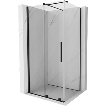 Mexen Velar плъзгаща се душ кабина 110 x 120 см, прозрачна, черна - 871-110-120-01-70 (871-110-120-01-70)