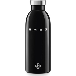 Smeg Термо бутилка SMEG Clima 50's Style WBF01BL, 500 мл, Херметично затваряне, Двустенна, Неръждаема стомана 18/8, Черен (WBF01BL)