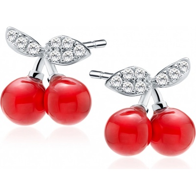 Lafira stříbrné náušnice Cherry Crystal Z2162
