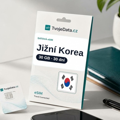 eSIM Jižní Korea 30 GB / 29 dní