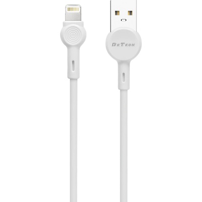 DeTech Кабел за данни DeTech DE-C35i, Lightning, 1.0m, White - 40189 (DE-40189)