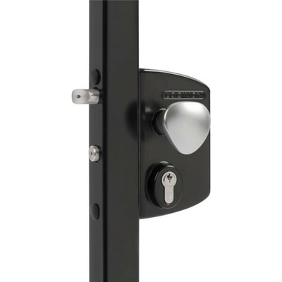 LOCINOX LIKQ 9005 - komplet zámkovej krabice pre profil 40 až 60 mm, s funkciou otvárače, Fail Close, pro křídlové branky, čierny