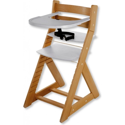 Hajdalánek Rostoucí židle Ela velký pultík dub světlý / světle šedá