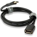 QED Кабел QED Connect USB C(M)-A(F) - 0.15м (QE8191) - vsystem
