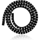 4World organizér kabelů SMART SNAKE průměr 22mm, délka 1.5m, černý 06516