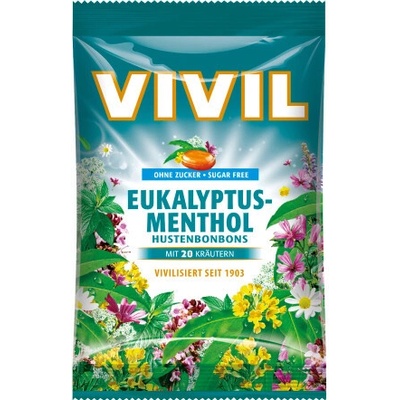 Vivil Husten eukalypt mentol 20 bylin bez cukru 60 g