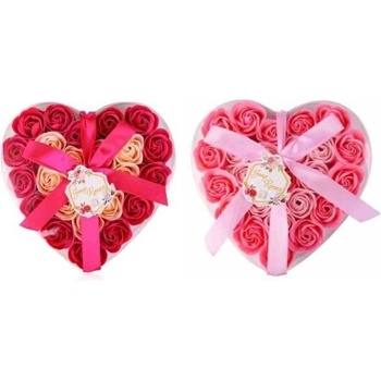 Salsa mydlové kvety ruže v krabičke v tvare srdca 24 x 4 g