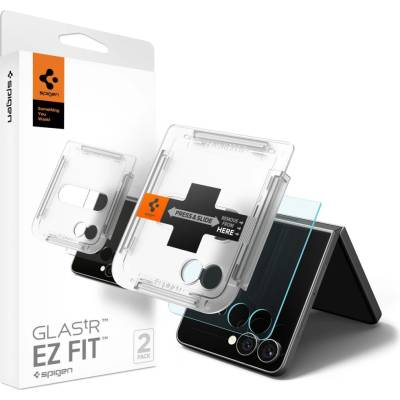 Spigen Протектор за дисплей (2 бр. ) - Spigen Glas. tR EZ-FIT HD - Samsung Galaxy Z Flip7 - Прозрачен