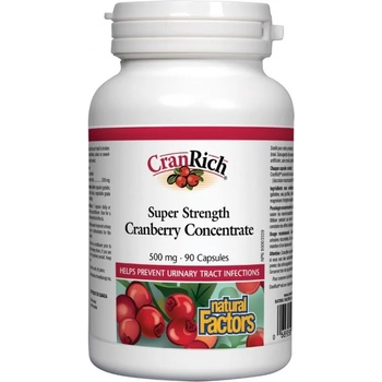 Natural Factors CranRich Cranberry Concentrate, 500 mg, 90 капсули, Natural Factors (4512 NF)