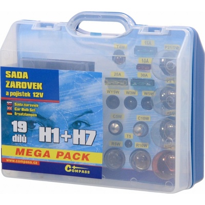 Compass 12v servisní box mega h1+h7+pojistky 08517