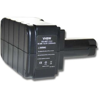 VHBW Батерия за Metabo BS 15.6 Plus, 15.6 V, 3.3 Ah (800104721)