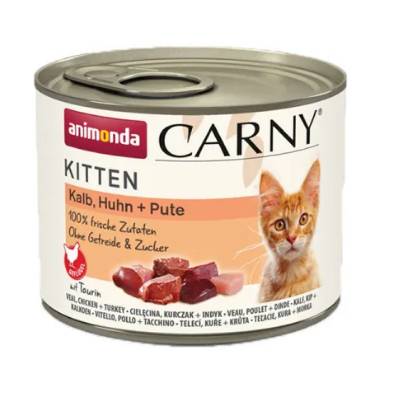 Animonda Carny Kitten - Teľacie, kura a morka 200g