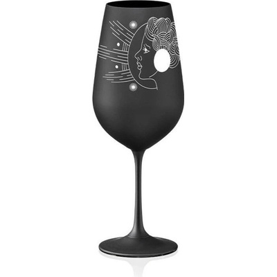 Crystalex sklenice Zvěrokruhy Panna černá 550 ml
