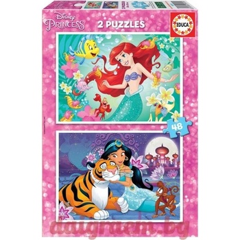 Image 1 of Educa Пъзел EDUCA 18213 - 2 х 48 части - Ariel + Jasmine (EDU18213)