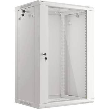 Image 1 of Lanberg Комуникационен шкаф за стена Lanberg 19 18U (600x450), Сив | WF01-6418-10S (WF01-6418-10S)