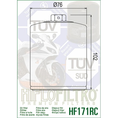 Hiflofiltro Olejový filtr HF171BRC – Zbozi.Blesk.cz