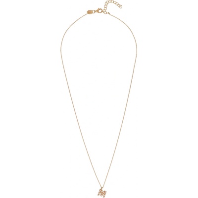 Alisia Pozlacený náhrdelník se Swarovski perličkami "M" AL4258.01.913