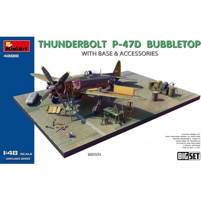 MiniArt P-47D Bubbletop with Base & Accessories BIG SET48018 1:48