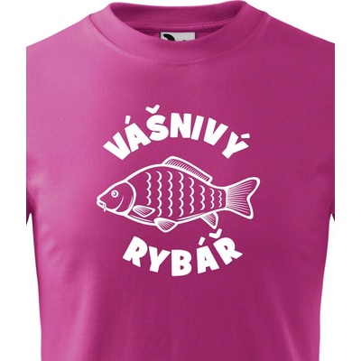 dětské triko Vášnivý rybář purpurová