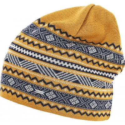 Kama pletená merino čepice A175 žlutá