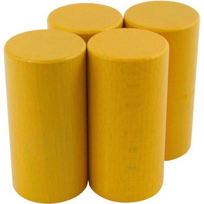 DrKO Dřevěný válec 8 cm 1ks žlutá
