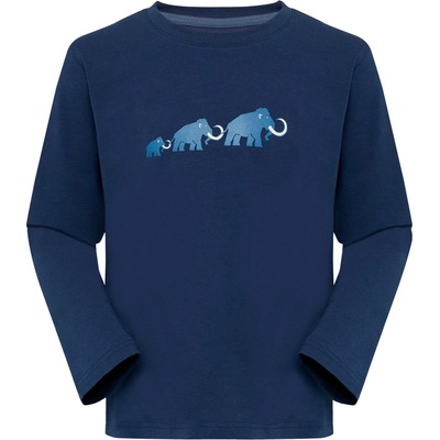 Mammut Детска блуза с дълъг ръкав Mammut Kid's Mammut Core Longsleeve Logo Longsleeve - Marine - размер 128 (EU) (704-5544-0313)