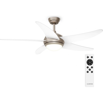 Klarstein Bolero таванен вентилатор с осветление | 132 см | 35 W | Тих режим | Дърво ()