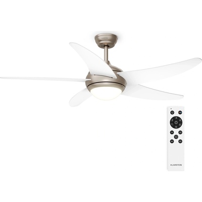 Klarstein Bolero таванен вентилатор с осветление | 132 см | 35 W | Тих режим | Дърво ()